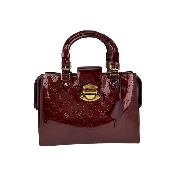 Louis Vuitton Melrose Rouge Fauviste Vernis Patent Leather Monogram Hand Bag - Picture 1 of 14